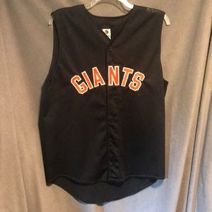 Mesh baseball jersey sleeveless Giants jersey
